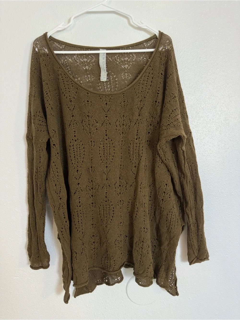 Free people New Romantics knit long line tunic sweater